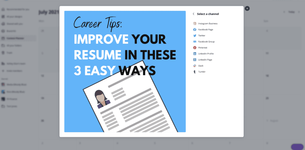 Instagram Graphics in Canva - Content Planner